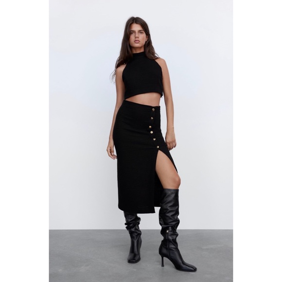 ZARA midi buttoned skirt - Picture 5 of 10